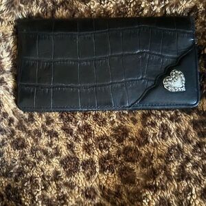 Brighton Black Checkbook Wallet great condition.